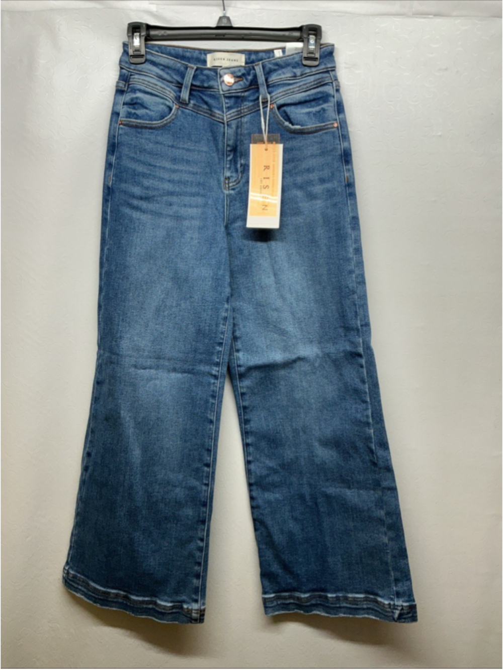 risen wide leg High Rise Crop jeans womens Size 5/27 - Picture 2 of 6